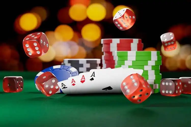 Tampilan meja Texas Poker di lextoto dengan kartu komunitas dan chip pemain